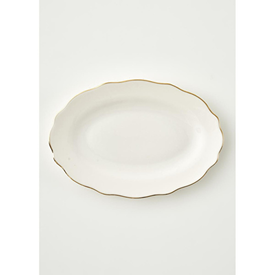 Bella Maison Victoria Porselen Sunum Tabağı Gold (30 Cm) Gold