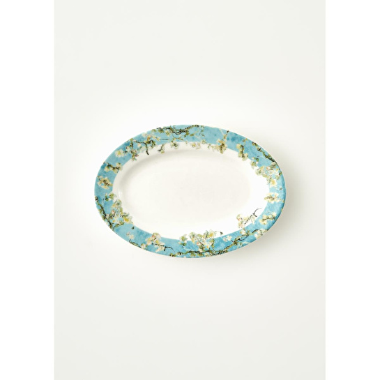 Bella Maison Van Gogh Almond Blossom Porselen Sunum Tabağı Turkuaz (20 Cm) Mavi
