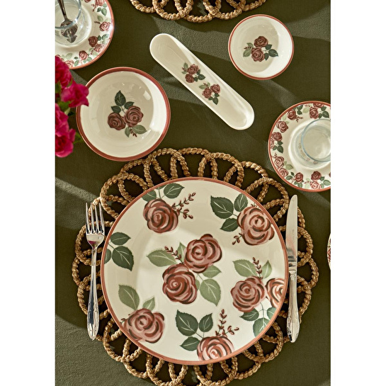 Bella Maison Rose Porselen 3'lü Kase (13 Cm)
