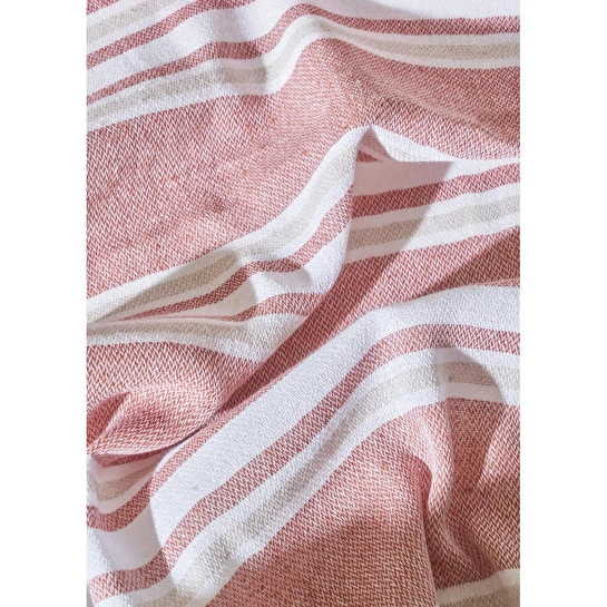 Bella Maison %100 Pamuk Stripe Peştamal Kiremit (90x160 Cm) Kiremit