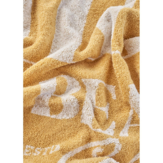 Bella Maison %100 Pamuk Beach Clup Plaj Havlusu Hardal (90x150 Cm) Hardal