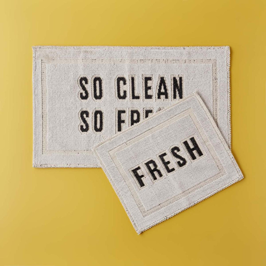 Bella Maison Clean Fresh Paspas Takımı Beyaz (60x100 - 50x60 Cm) Beyaz