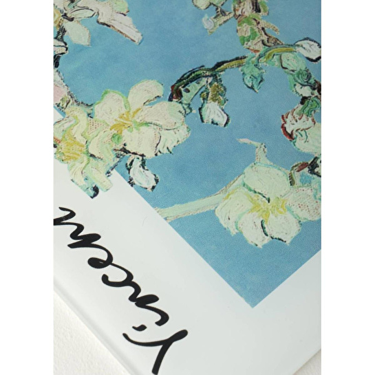 Bella Maison Van Gogh Almond Blossom Cam Kesme Tahtası (35x25 Cm) Çok Renkli