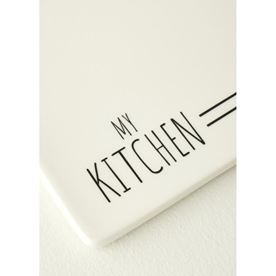 Bella Maison My Kitchen Porselen Sunum Ve Kesme Tahtası Beyaz (30x15x0,8 Cm) Beyaz