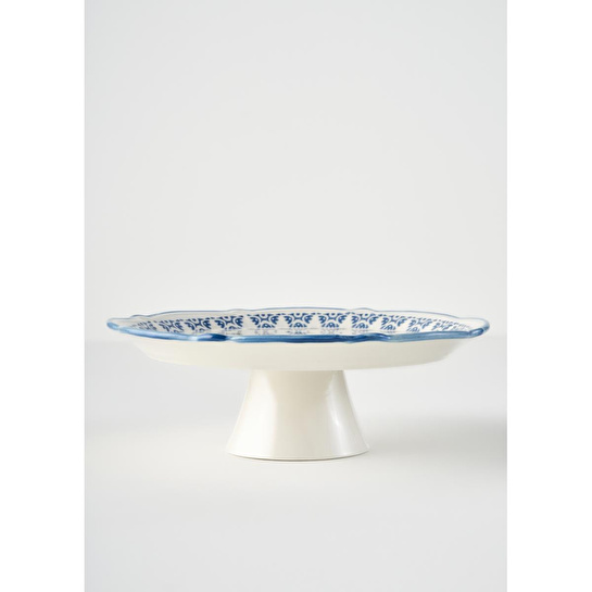 Bella Maison Mabel Stoneware Kek Standı Mavi (32 Cm) Mavi