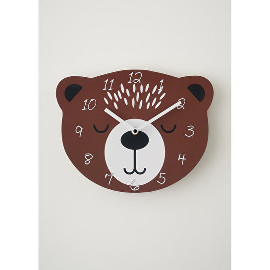 Bella Maison Bear Çocuk Saati Kahverengi (26x28 Cm) Kahverengi