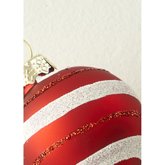 Bella Maison Christmas Mini Ball Dekoratif Süs Kırmızı (19x15x4 Cm) Kırmızı