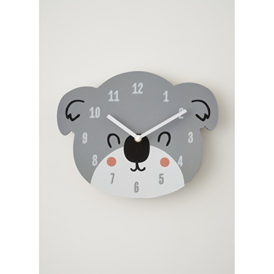 Bella Maison Koala Çocuk Saati Gri (26x28 Cm) Gri