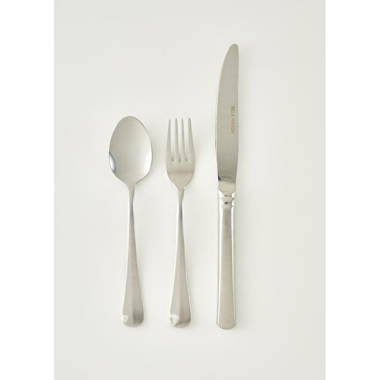 Bella Maison Roma 18 Parça Tatlı Çatal Kaşık Bıçak Seti Silver