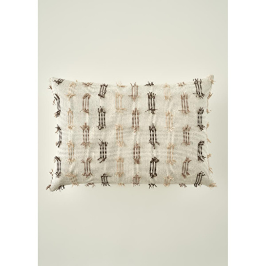 Bella Maison Stich Dekoratif Kırlent Kılıfı Bej (35x50 Cm) Bej