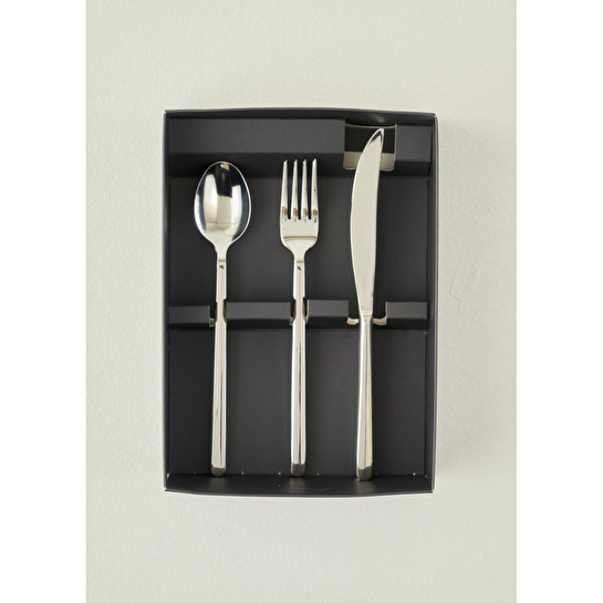Bella Maison Milano 18 Parça Tatlı Çatal Kaşık Bıçak Seti Silver Silver