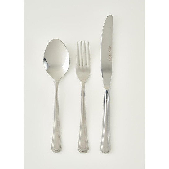Bella Maison Venedik 18 Parça Yemek Çatal Kaşık Bıçak Seti Silver