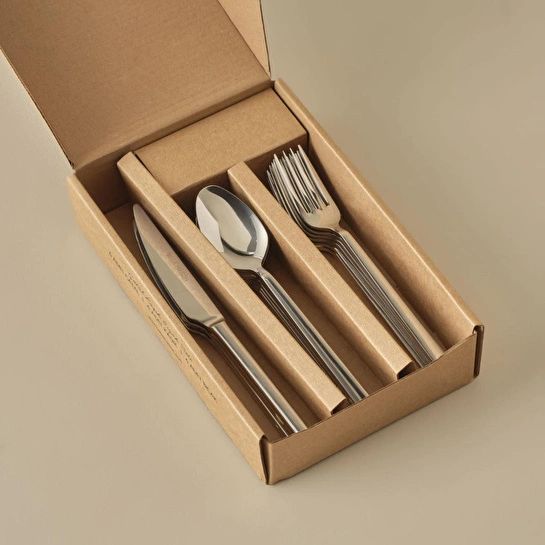 Bella Maison Premium 18 Parça 6 Kişilik Tatlı Çatal Kaşık Bıçak Takımı Silver Silver