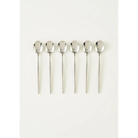 Bella Maison Siena 6'lı Çay Kaşığı Seti Silver Silver