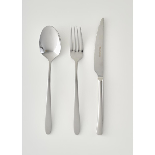 Bella Maison Floransa 18 Parça Yemek Çatal Kaşık Bıçak Seti Silver Silver