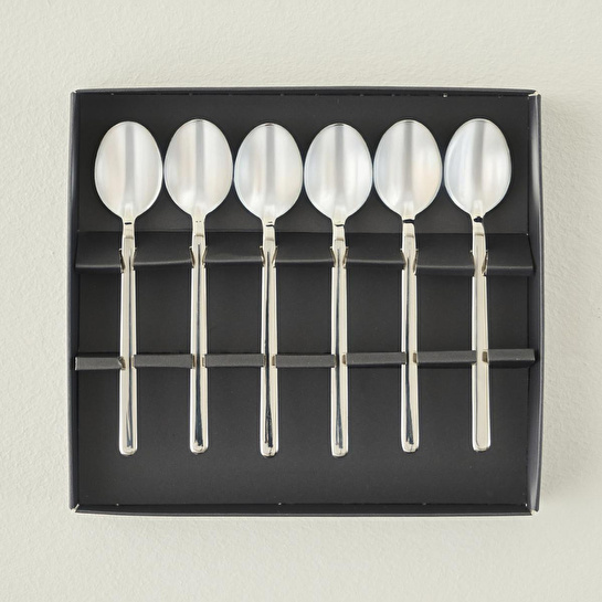 Bella Maison Milano 6'lı Çay Kaşığı Seti Silver Silver