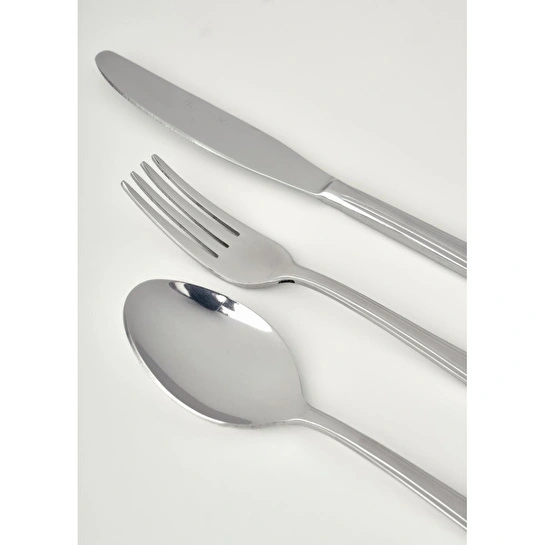 Bella Maison Venedik 18 Parça Tatlı Çatal Kaşık Bıçak Seti Silver Silver