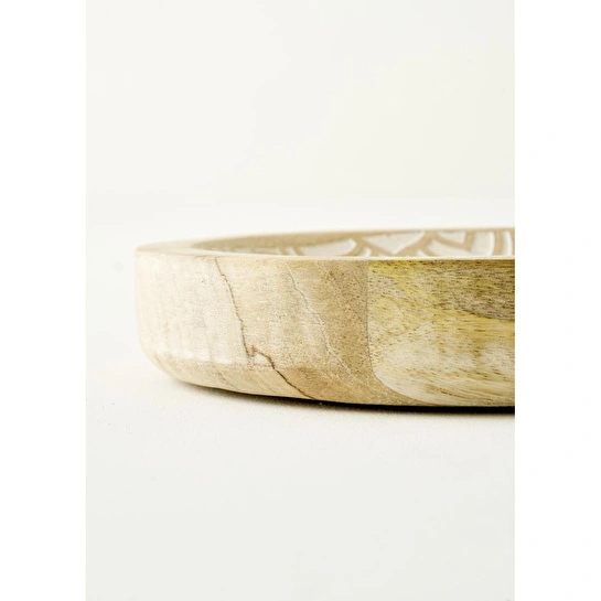 Bella Maison Aldo Mango Ağacı Dekoratif Tabak Naturel (30x3,5x20 Cm) Naturel