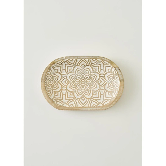 Bella Maison Aldo Mango Ağacı Dekoratif Tabak Naturel (30x3,5x20 Cm) Naturel