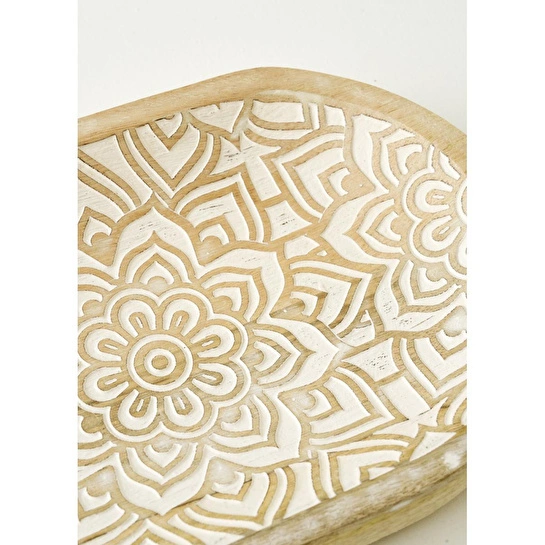 Bella Maison Aldo Mango Ağacı Dekoratif Tabak Naturel (30x3,5x20 Cm) Naturel