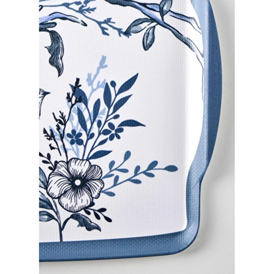 Bella Maison Bleu Blanc Melamin Tepsi Mavi (42x31 Cm) Mavi