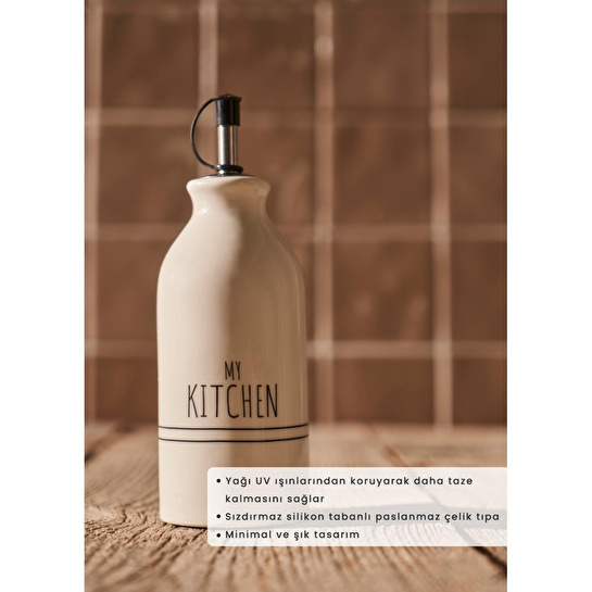 Bella Maison My Kitchen Porselen Yağdanlık Beyaz (350 Cc) Beyaz