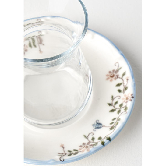 Bella Maison Vintage Porselen 52 Parça 12 Kişilik Kahvaltı Takımı Mavi