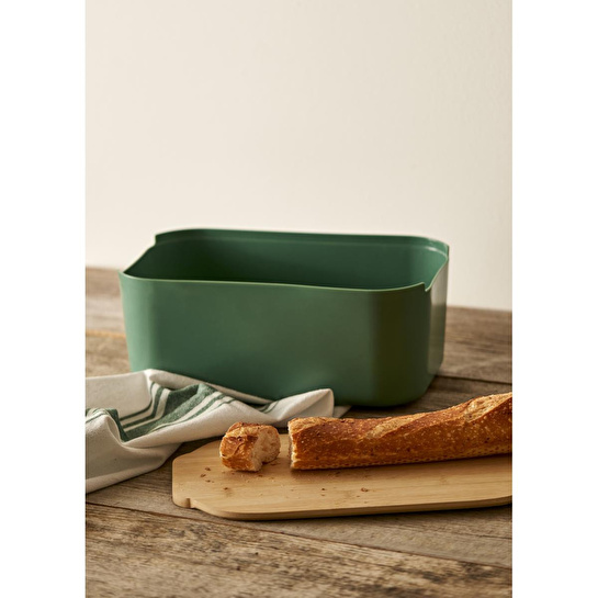 Bella Maison Breed 2in1 Kesme Tahtalı Ekmek Kutusu Haki (33x18,5x12 Cm) Haki