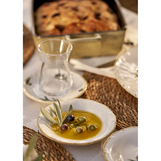 Bella Maison Olive Porselen 26 Parça 6 Kişilik Kahvaltı Takımı Yeşil Yeşil