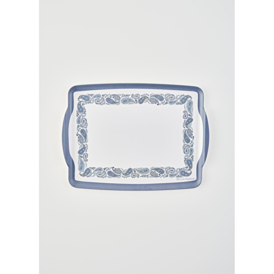 Bella Maison Paisley Melamin Tepsi Mavi (42x31 Cm) Mavi
