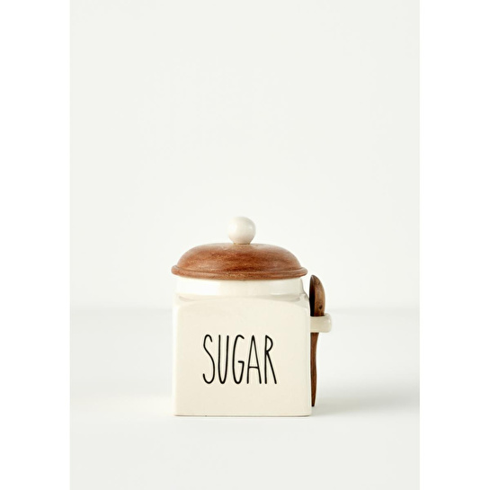 Bella Maison Sucre Seramik Kavanoz Krem (800 Ml) Krem