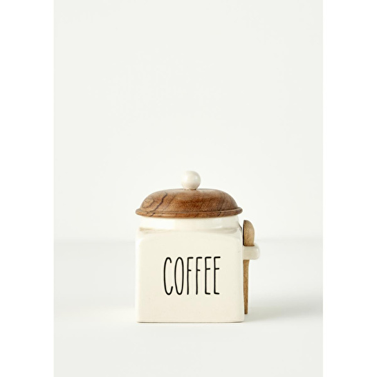 Bella Maison Koffi Seramik Kavanoz Krem (800 Ml) Krem