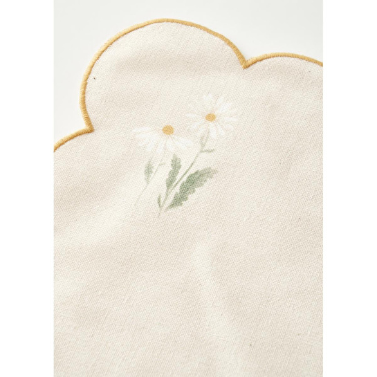 Bella Maison Daisy Baskılı Scallop Kenar Amerikan Servis Bej (35x45 Cm) Bej
