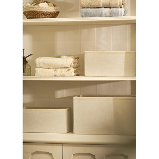 Bella Maison Ella Katlanabilir Organizer Sepet Naturel (28x28x13 Cm) Naturel