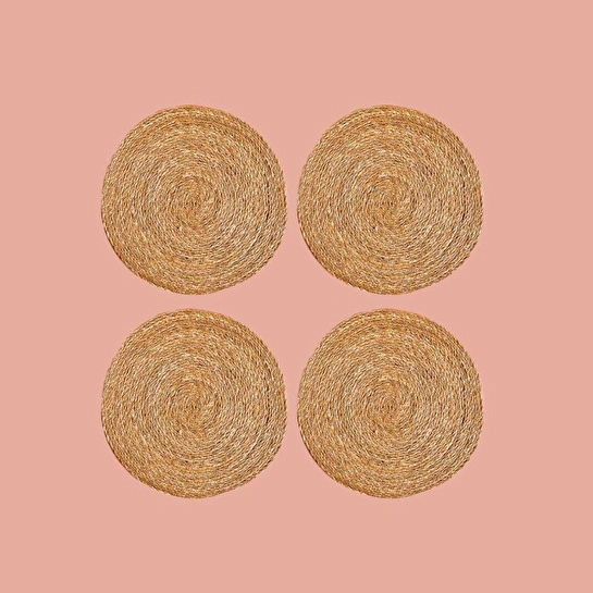 Bella Maison Rafe Amerikan Servis 4'lü Naturel (35 Cm)