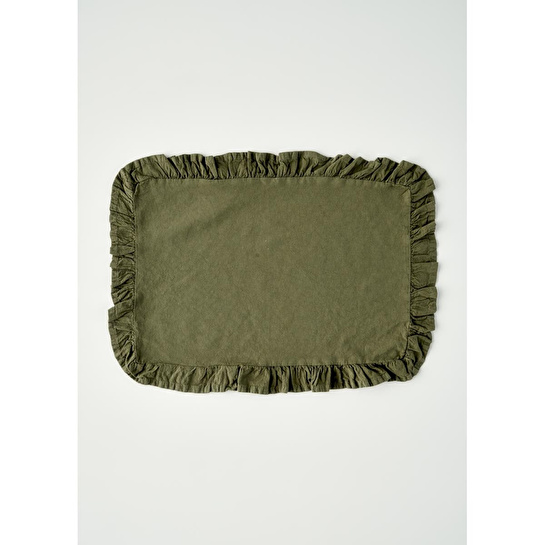 Bella Maison %100 Pamuk Elegance Amerikan Servis Haki (35x45 Cm) Haki