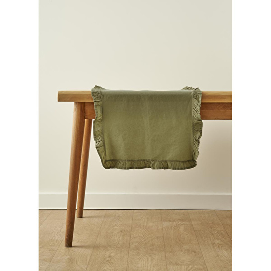 Bella Maison %100 Pamuk Elegance Runner Haki (50x150 Cm) Haki