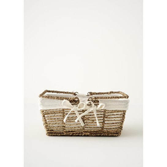 Bella Maison Arden Bezli Sepet Naturel (31x22x13 Cm) Naturel