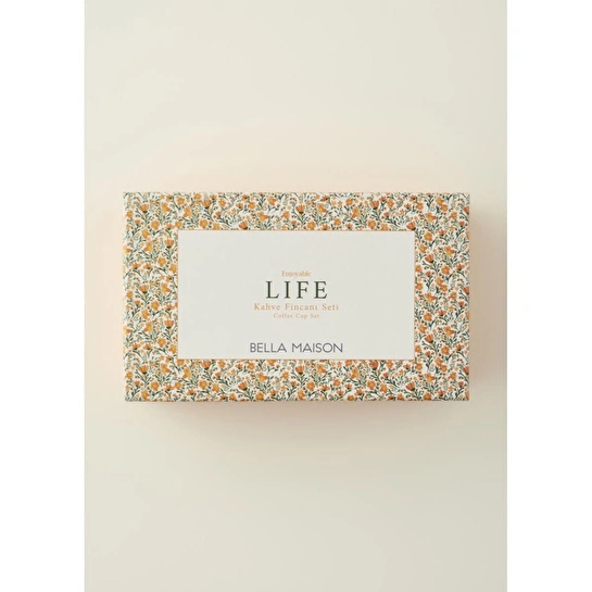Bella Maison Life Porselen 2'li Kahve Fincanı Seti (120 Cc) Çok Renkli
