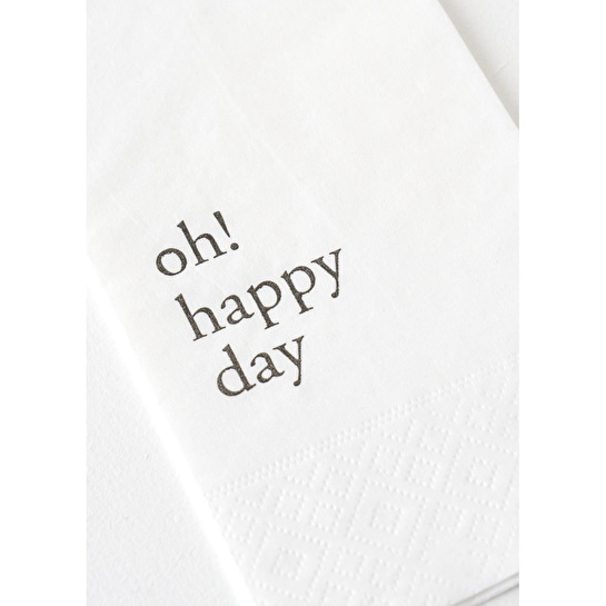 Bella Maison Oh Happy Day 100'lü Kağıt Peçete Beyaz (33x33 Cm)