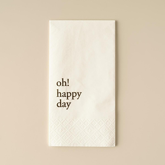 Bella Maison Oh Happy Day 100'lü Kağıt Peçete Beyaz (33x33 Cm)