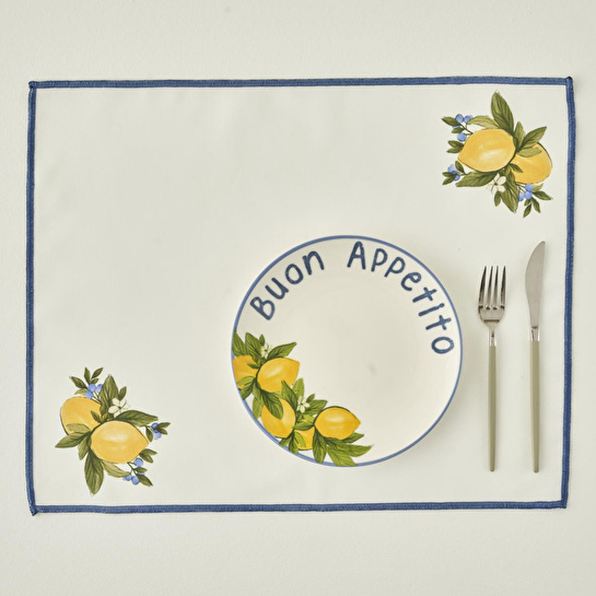 Bella Maison Lemoncello Pamuklu Amerikan Servis Sarı (35x45 Cm) Sarı