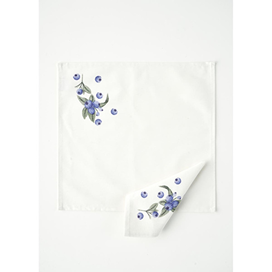 Bella Maison %100 Pamuk Blueberry Peçete (40x40 Cm) Çok Renkli