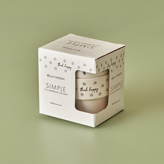 Bella Maison Simple Seramik Espresso 2'li Kahve Fincanı Seti (105 Cc) Çok Renkli