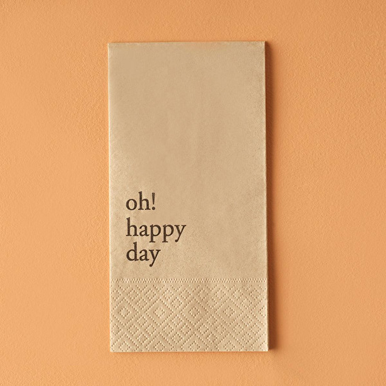 Bella Maison Oh Happy Day 100'lü Kağıt Peçete Kahverengi (33x33 Cm)