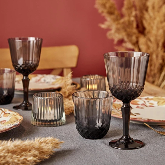 Bella Maison Colore Kesme Kadeh 6'lı Antrasit (310 Cc)