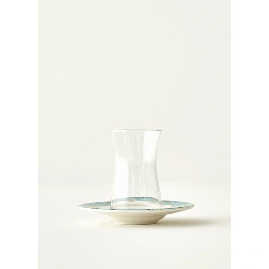 Bella Maison Van Gogh Almond Blossom 6'lı Çay Tabağı Turkuaz (12 Cm) Mavi