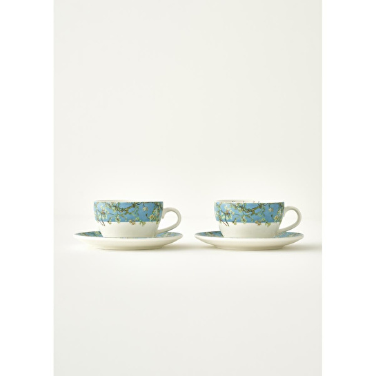 Bella Maison Van Gogh Almond Blossom 2'li Çay Fincanı Seti Turkuaz (270 Cc) Mavi