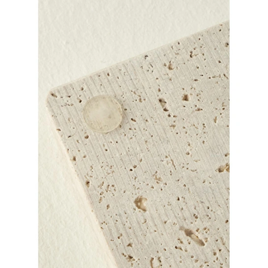 Bella Maison Ephesus 4'lü Traverten Bardak Altlığı (10x10 Cm) Naturel