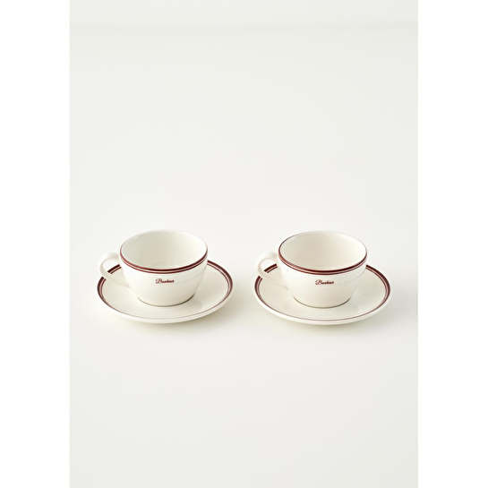 Bella Maison Bonheur 2'li Porselen Çay Fincanı Bordo (270 Cc) Bordo